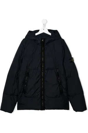 Stone Island TEEN logo-patch padded coat