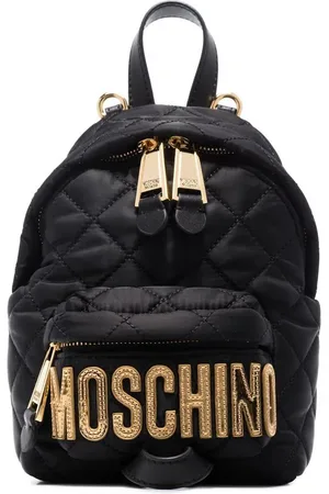 Moschino Quilted logo-plaque backpack