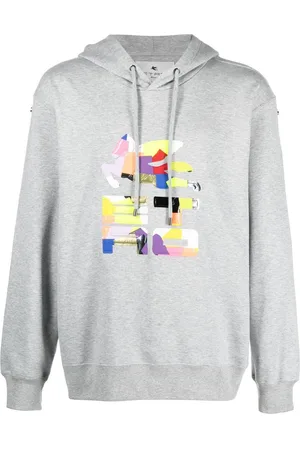 Etro Patchwork logo-print rib-trimmed hoodie