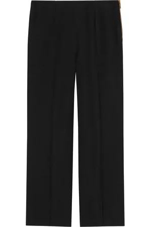 Luxury trousers for women - Gucci black felted trousers