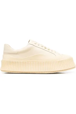 Jil Sander Panelled low-top leather sneakers
