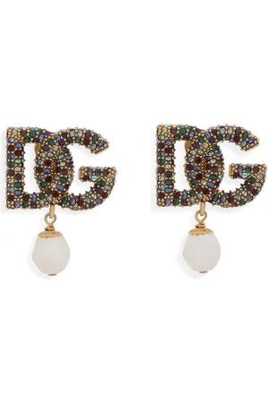 Dolce & Gabbana DG-logo rhinestone-embellished earrings