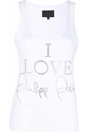 Philipp Plein Crystal-embellished tank top