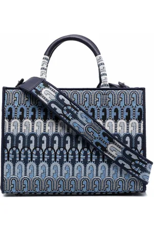 Furla Toni Antracite jacquard-embossed tote bag