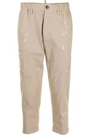 Ports V Cropped paint splatter trousers