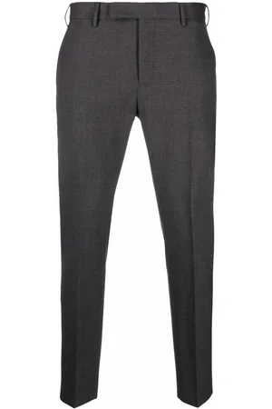 PT Torino Pressed-crease charm-detail tailored trousers