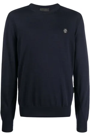 Philipp Plein Logo patch merino wool jumper