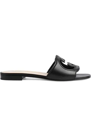 Black gucci best sale sliders womens