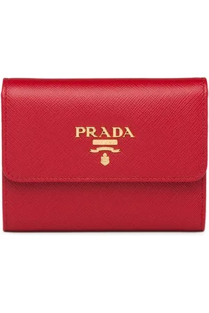 Prada Logo-plaque square wallet