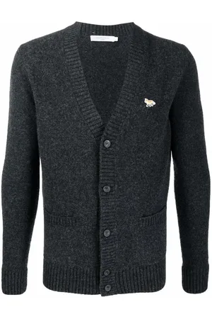 Maison Kitsuné Fox Patch V-neck cardigan