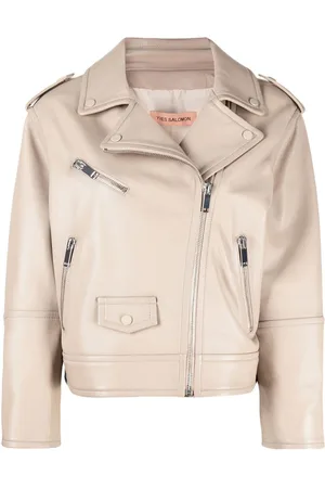YVES SALOMON Zip-up leather biker jacket
