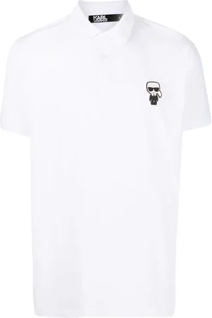 Karl Lagerfeld Logo-patch polo shirt