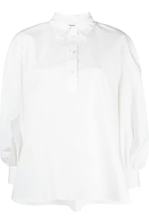 La DoubleJ Poet-sleeve poplin blouse