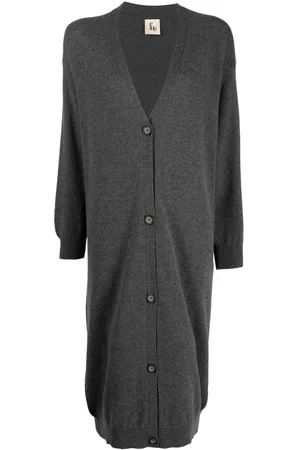 Paula V-neck cashmere cardi-coat