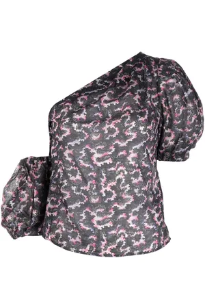 Isabel Marant Liddy asymmetric cotton top