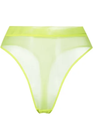 MAISON CLOSE High-waisted sheer thong