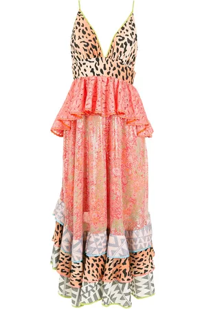 Olympiah Multi-print tiered ruffle dress