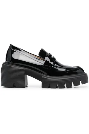 Stuart Weitzman Soho 60mm platform leather loafers