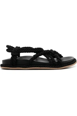 Women Knot Rope Tie Low Heels Flats Sandals, Platform Open Toe Comfy  Platform Roman Slippers, Female