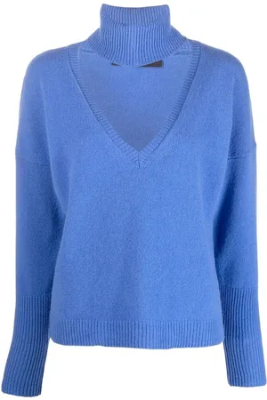 FEDERICA TOSI Detachable-collar V-neck jumper