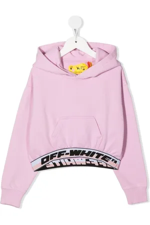 OFF-WHITE Logo-waistband cotton hoodie