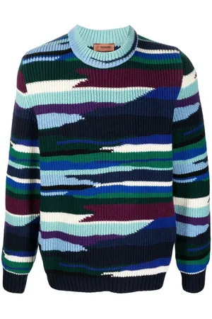 Missoni Abstract-pattern ribbed-knit jumper