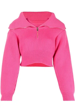 Jacquemus Zip-up neck cropped jumper