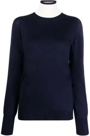 Jil Sander Contrast-neck long-sleeved jumper