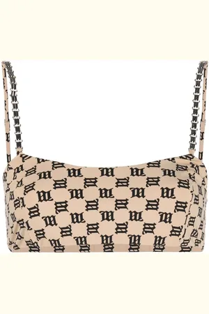 MISBHV Monogram-print bralette top
