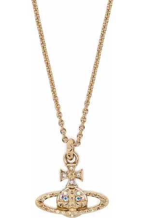 Pina Crystal Embellished Necklace in Gold - Vivienne Westwood