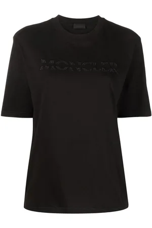 Moncler Spliced embroidered-logo T-shirt