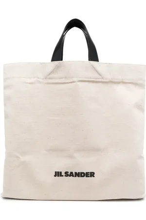 Jil Sander Logo-print linen tote bag