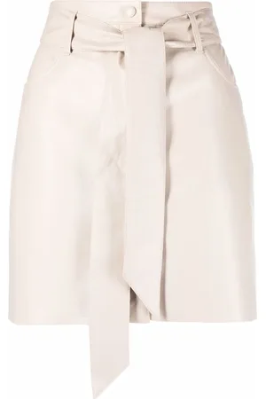 Nanushka A-line belted mini skirt
