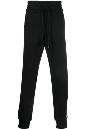 VERSACE Logo-tape cotton track-pants