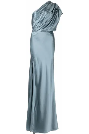 Michelle Mason Asymmetric open back gown