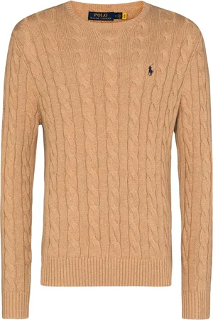 Ralph Lauren Logo-embroidered cable-knit jumper