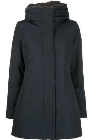 Woolrich Logo-patch zip-up hoodie