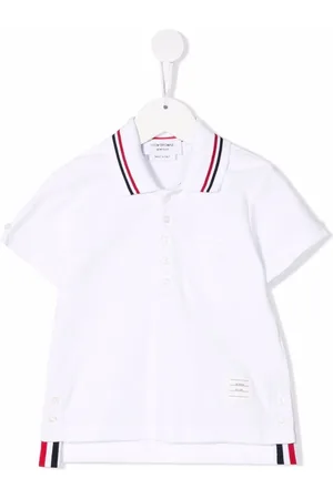 Thom Browne Short sleeve cotton polo shirt