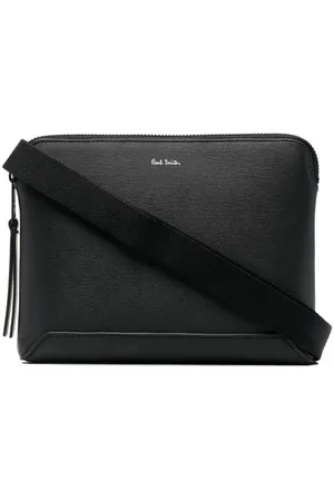Paul Smith Logo-print leather messenger bag
