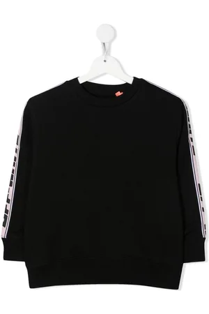 OFF-WHITE Logo-tape crew neck jumper