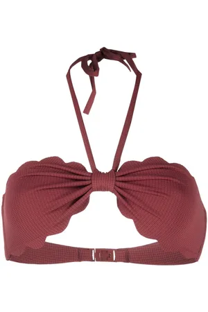 Marysia Scallop-edge halterneck bikini top