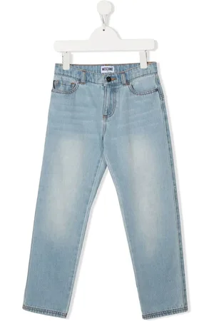 Moschino Logo-patch slim-cut jeans