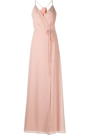 Marchesa Notte Sleeveless tied waist dress
