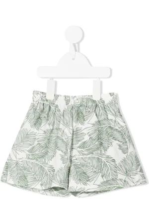 Little Bambah Palm-print linen shorts