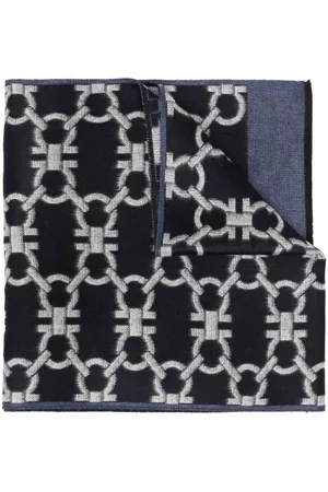 Salvatore Ferragamo Gancini-pattern knitted scarf