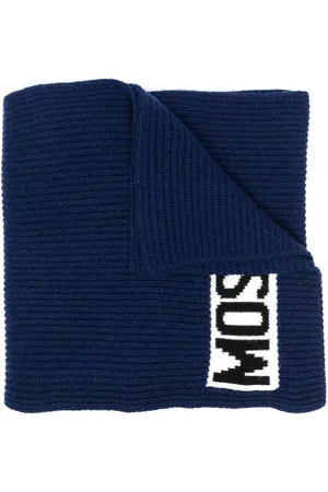 Moschino Logo-intarsia ribbed scarf