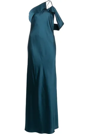 Michelle Mason Bias-cut one-shoulder gown