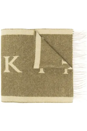 MACKINTOSH Edinburgh wool logo scarf