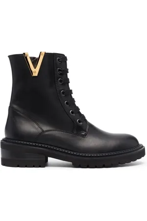 Via Roma Logo-hardware leather boots