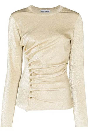 Paco rabanne Asymmetric metallic T-shirt